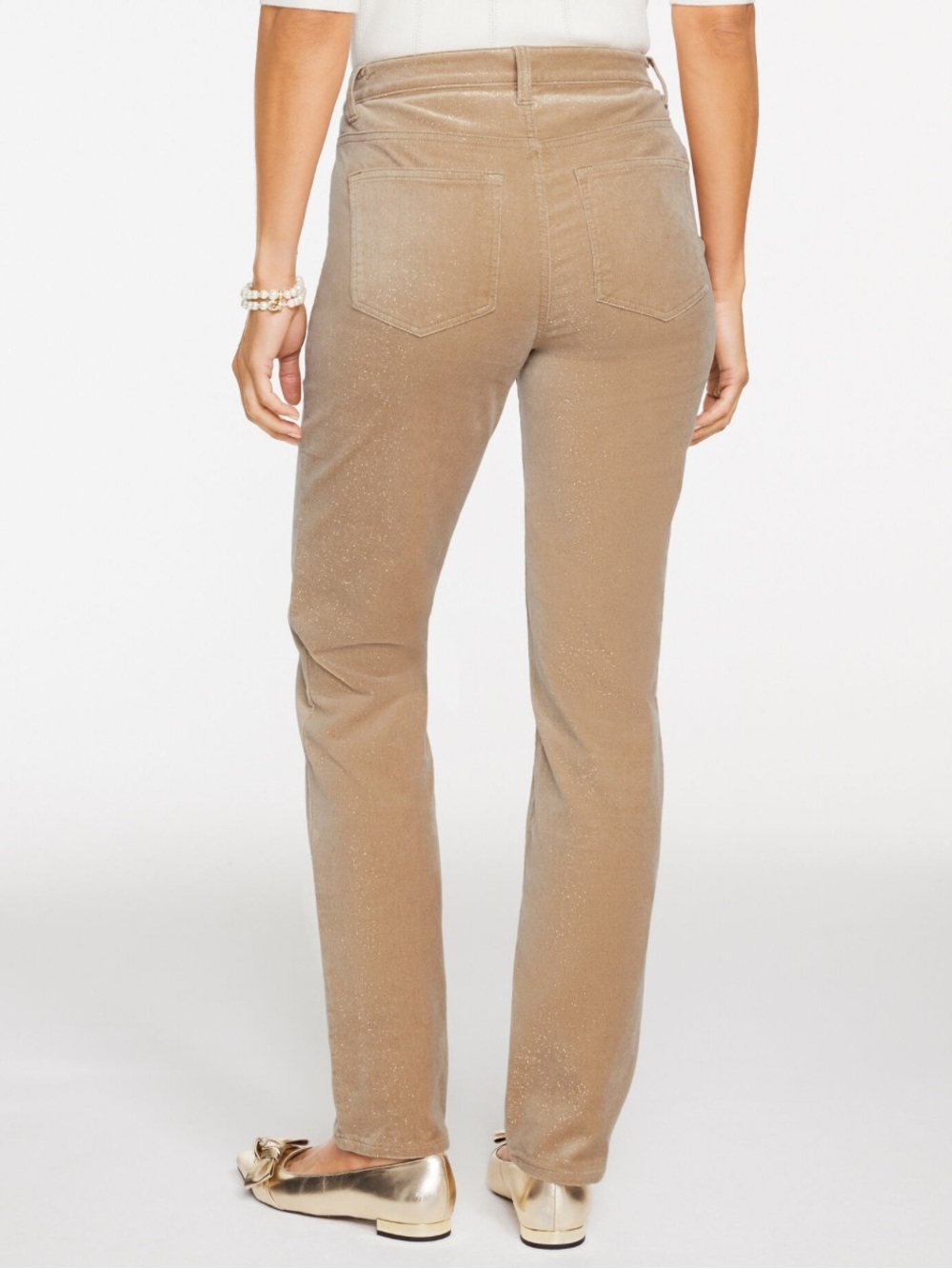 Talbots Straight-Leg Corduroy Pants in Camel sz 10 - Picture 2 of 8